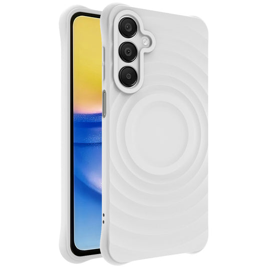 IMAK UC-6 Series for Samsung Galaxy A16 Case Water Drop Texture Anti-Skid Matte TPU Cover - Matte White