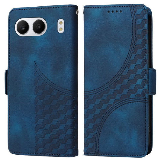 For OnePlus Nord 4 Case PU Leather Phone Cover Rhombus Starry Imprinted - Blue