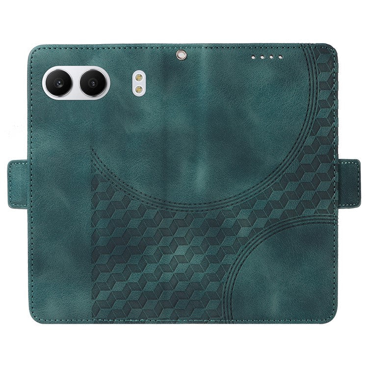 For OnePlus Nord 4 Case PU Leather Phone Cover Rhombus Starry Imprinted - Green