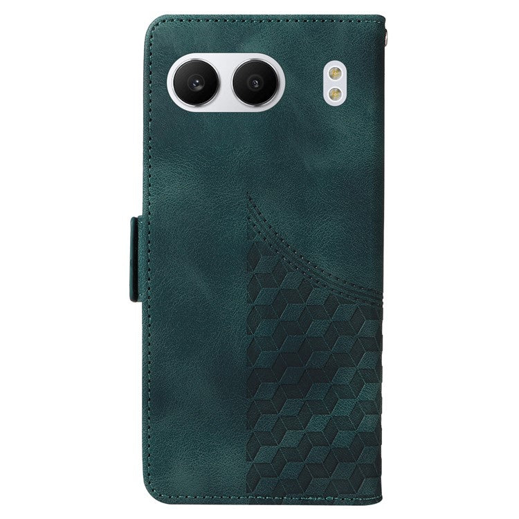 For OnePlus Nord 4 Case PU Leather Phone Cover Rhombus Starry Imprinted - Green