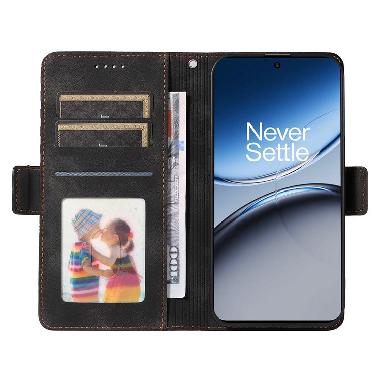 For OnePlus Nord 4 Case PU Leather Phone Cover Rhombus Starry Imprinted - Black