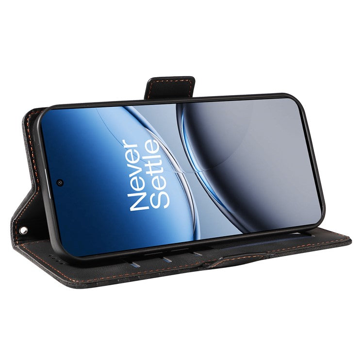 For OnePlus Nord 4 Case PU Leather Phone Cover Rhombus Starry Imprinted - Black