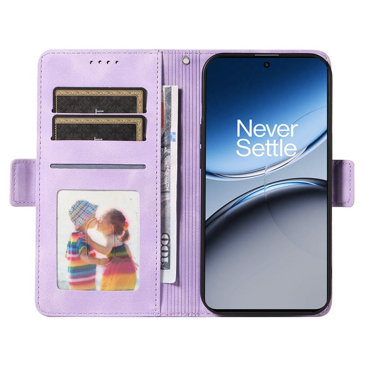 For OnePlus Nord 4 Case PU Leather Phone Cover Rhombus Starry Imprinted - Purple