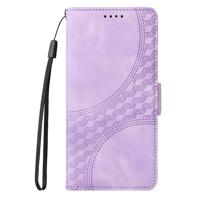 For OnePlus Nord 4 Case PU Leather Phone Cover Rhombus Starry Imprinted - Purple