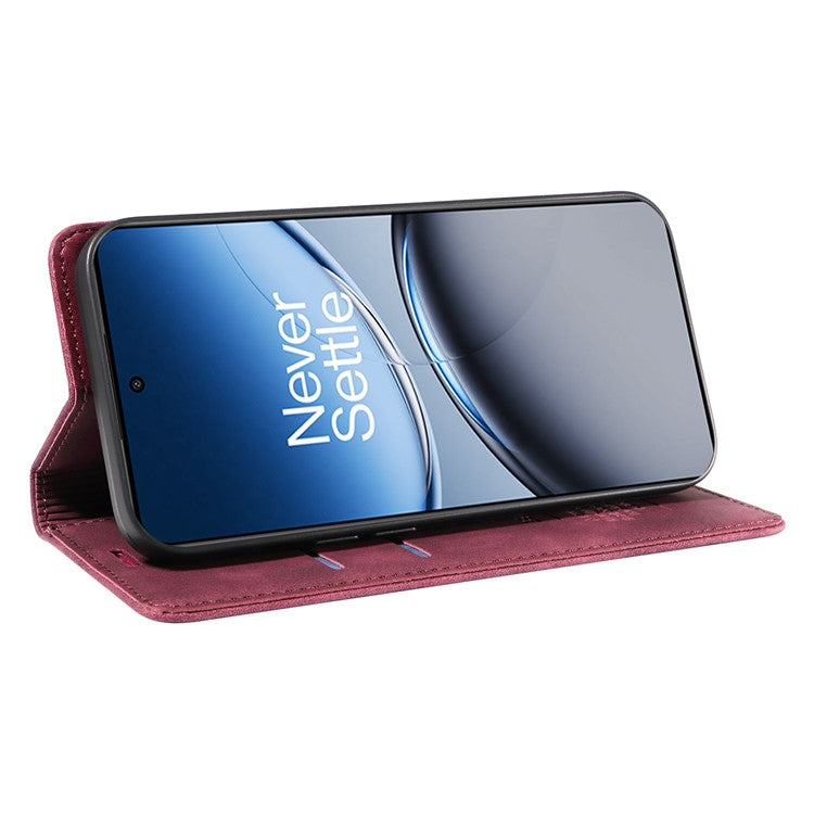 BETOPNICE 003 For OnePlus Nord 4 Wallet Case Leather Phone Cover with Stand - Red
