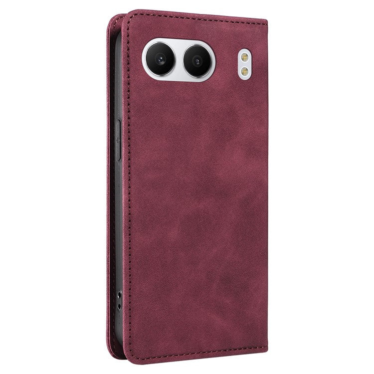 BETOPNICE 003 For OnePlus Nord 4 Wallet Case Leather Phone Cover with Stand - Red