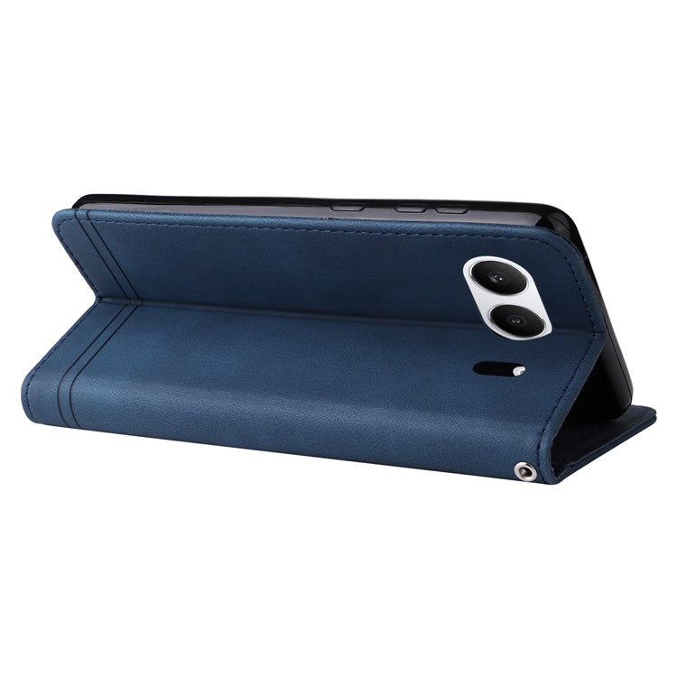 For OnePlus Nord 4 Wallet Case Skin-touch Leather Phone Cover Tree Pattern Hardware - Blue