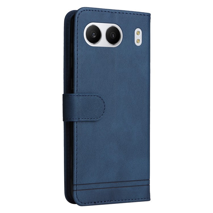 For OnePlus Nord 4 Wallet Case Skin-touch Leather Phone Cover Tree Pattern Hardware - Blue