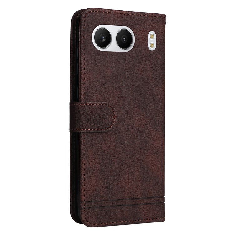 For OnePlus Nord 4 Wallet Case Skin-touch Leather Phone Cover Tree Pattern Hardware - Brown