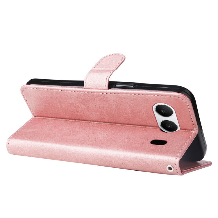 For OnePlus Nord 4 Case Zipper Wallet Calf Texture PU Leather Phone Cover - Pink