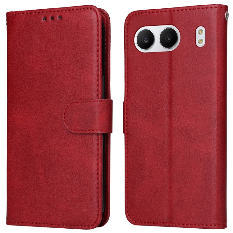 For OnePlus Nord 4 Case Wallet PU Leather Folio Flip Phone Cover - Red