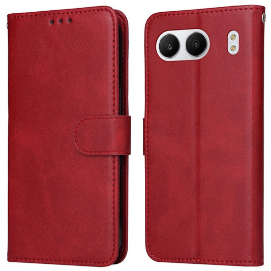 For OnePlus Nord 4 Case Wallet PU Leather Folio Flip Phone Cover - Red