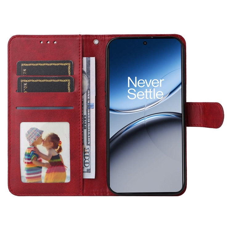 For OnePlus Nord 4 Case Wallet PU Leather Folio Flip Phone Cover - Red