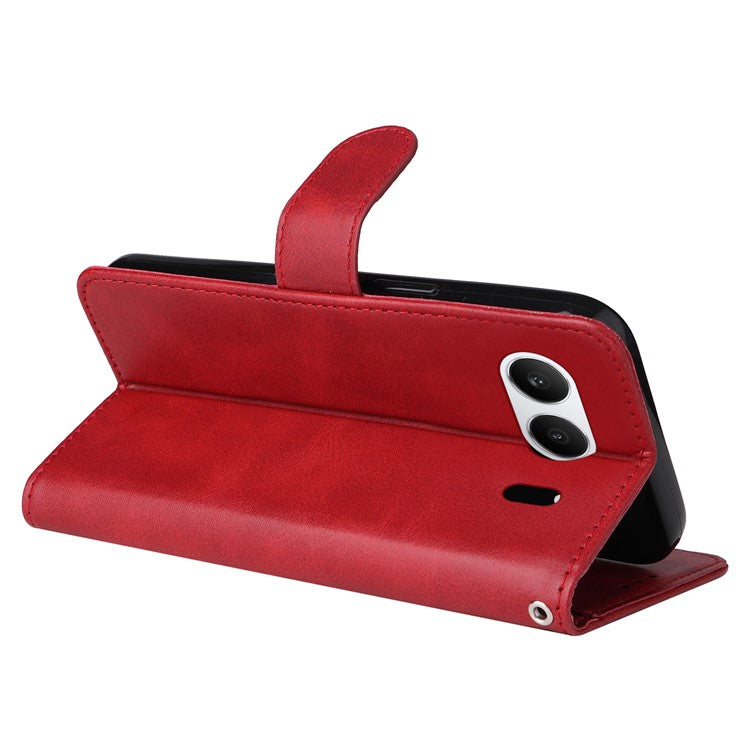 For OnePlus Nord 4 Case Wallet PU Leather Folio Flip Phone Cover - Red