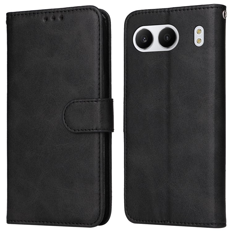 For OnePlus Nord 4 Case Wallet PU Leather Folio Flip Phone Cover - Black