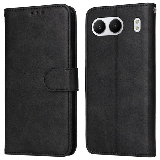 For OnePlus Nord 4 Case Wallet PU Leather Folio Flip Phone Cover - Black