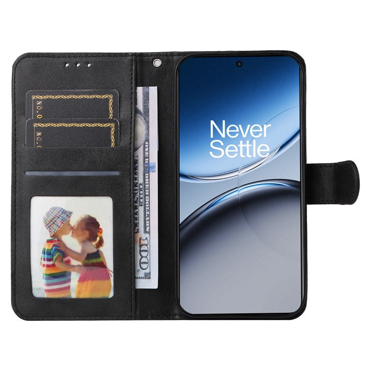 For OnePlus Nord 4 Case Wallet PU Leather Folio Flip Phone Cover - Black