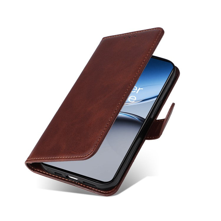 For OnePlus Nord 4 Case Wallet PU Leather Folio Flip Phone Cover - Brown