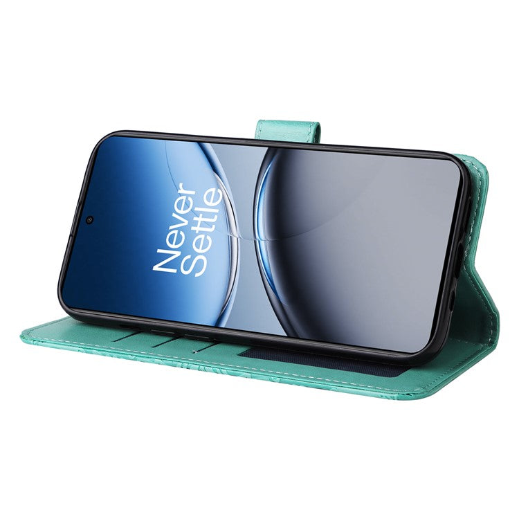 For OnePlus Nord 4 Case Sunflower Imprint Leather Wallet Phone Cover - Green