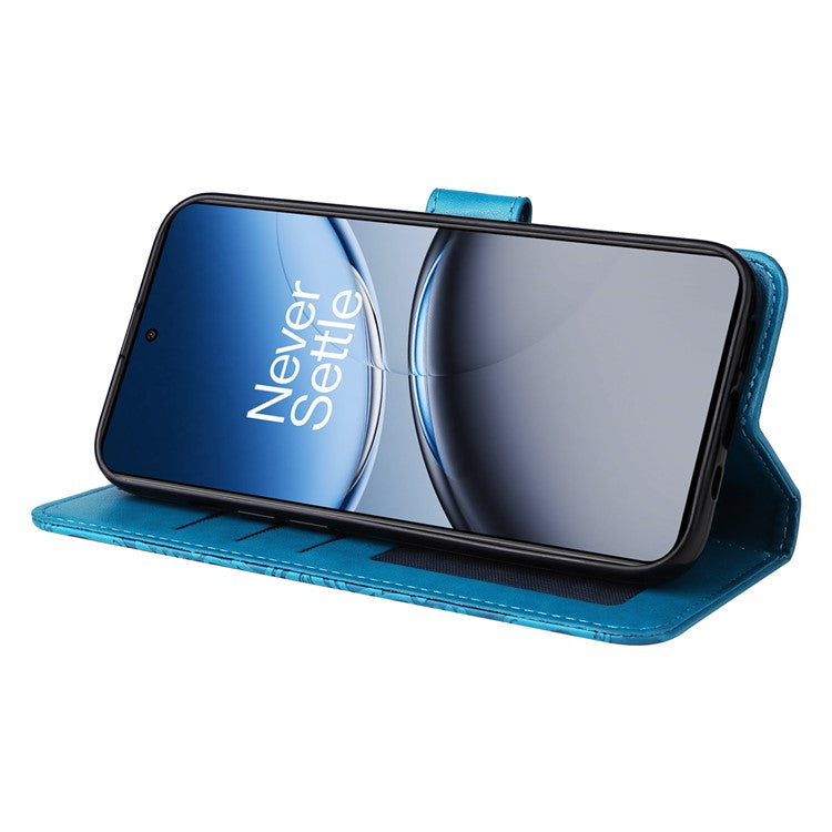 For OnePlus Nord 4 Case Sunflower Imprint Leather Wallet Phone Cover - Blue