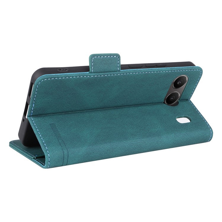 For OnePlus Nord 4 Case Leather Wallet Flip Phone Cover with Hardware Decor - Blue