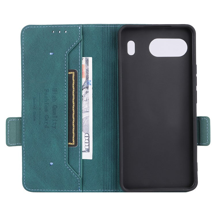 For OnePlus Nord 4 Case Leather Wallet Flip Phone Cover with Hardware Decor - Blue