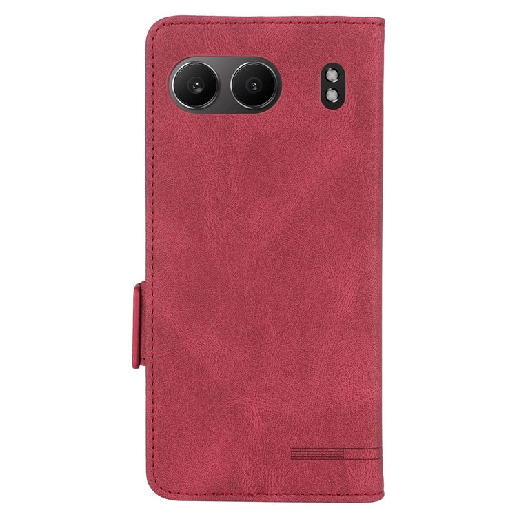 For OnePlus Nord 4 Case Leather Wallet Flip Phone Cover with Hardware Decor - Rose