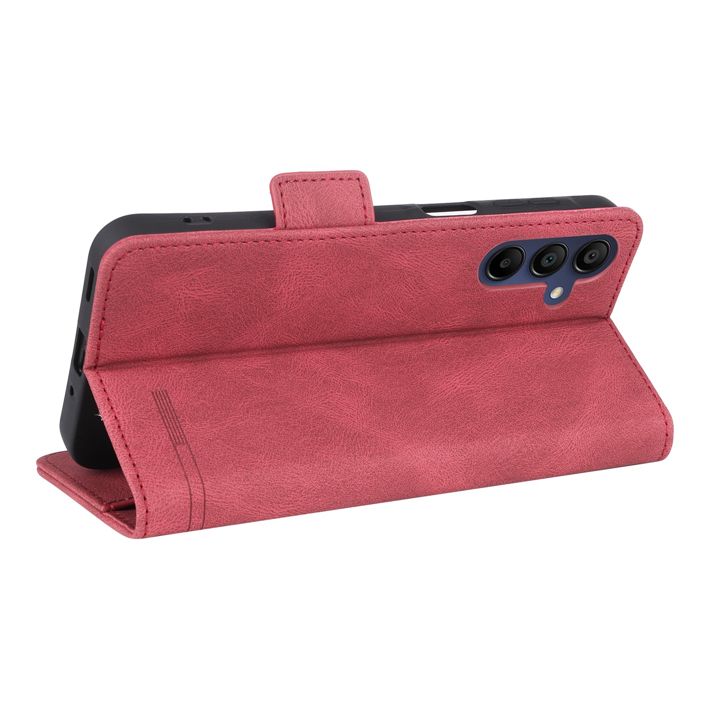 For Samsung Galaxy A16 5G / A16 4G Case Leather Wallet Flip Phone Cover with Hardware Decor - Rose