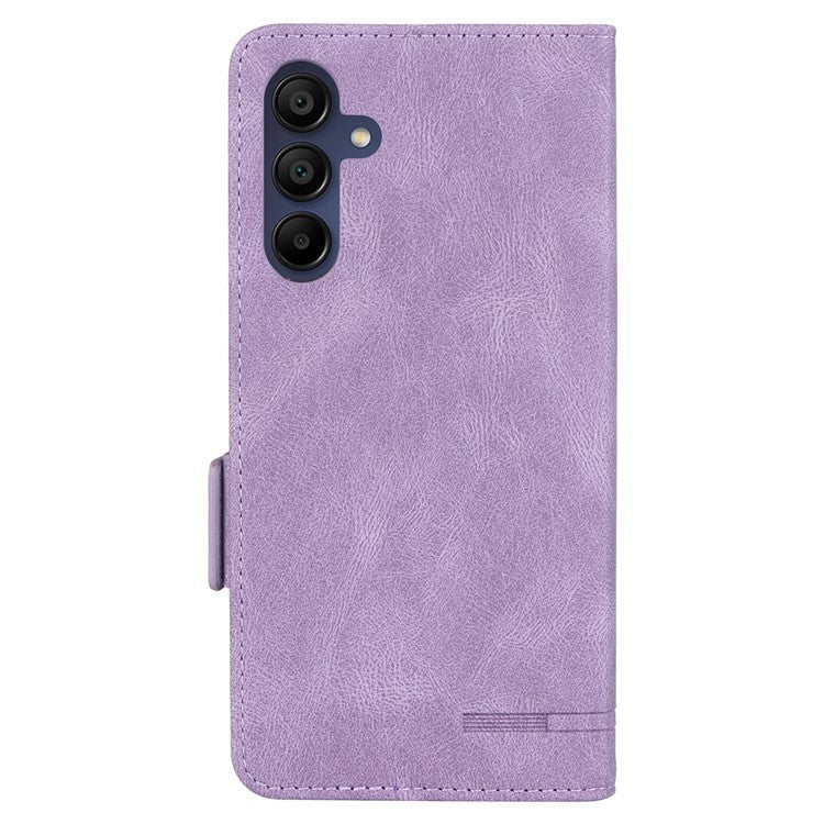 For Samsung Galaxy A16 5G Case Leather Wallet Flip Phone Cover with Hardware Decor - Purple