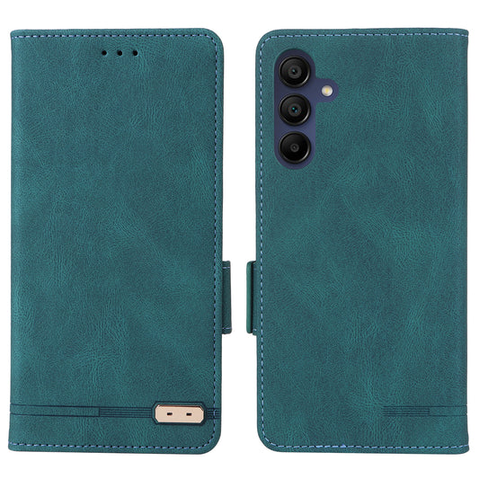 For Samsung Galaxy A16 5G / A16 4G Case Leather Wallet Flip Phone Cover with Hardware Decor - Blue