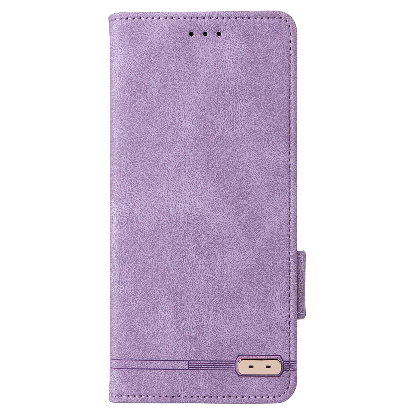 For Samsung Galaxy A06 Case Leather Wallet Flip Phone Cover with Hardware Decor - Purple