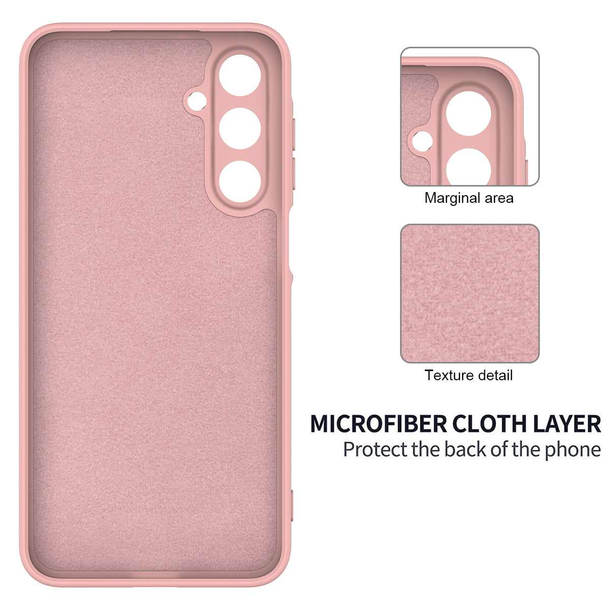 For Samsung Galaxy A16 5G / A16 4G Case Liquid Silicone Anti-Scratch Phone Cover with Hand Strap - Pink