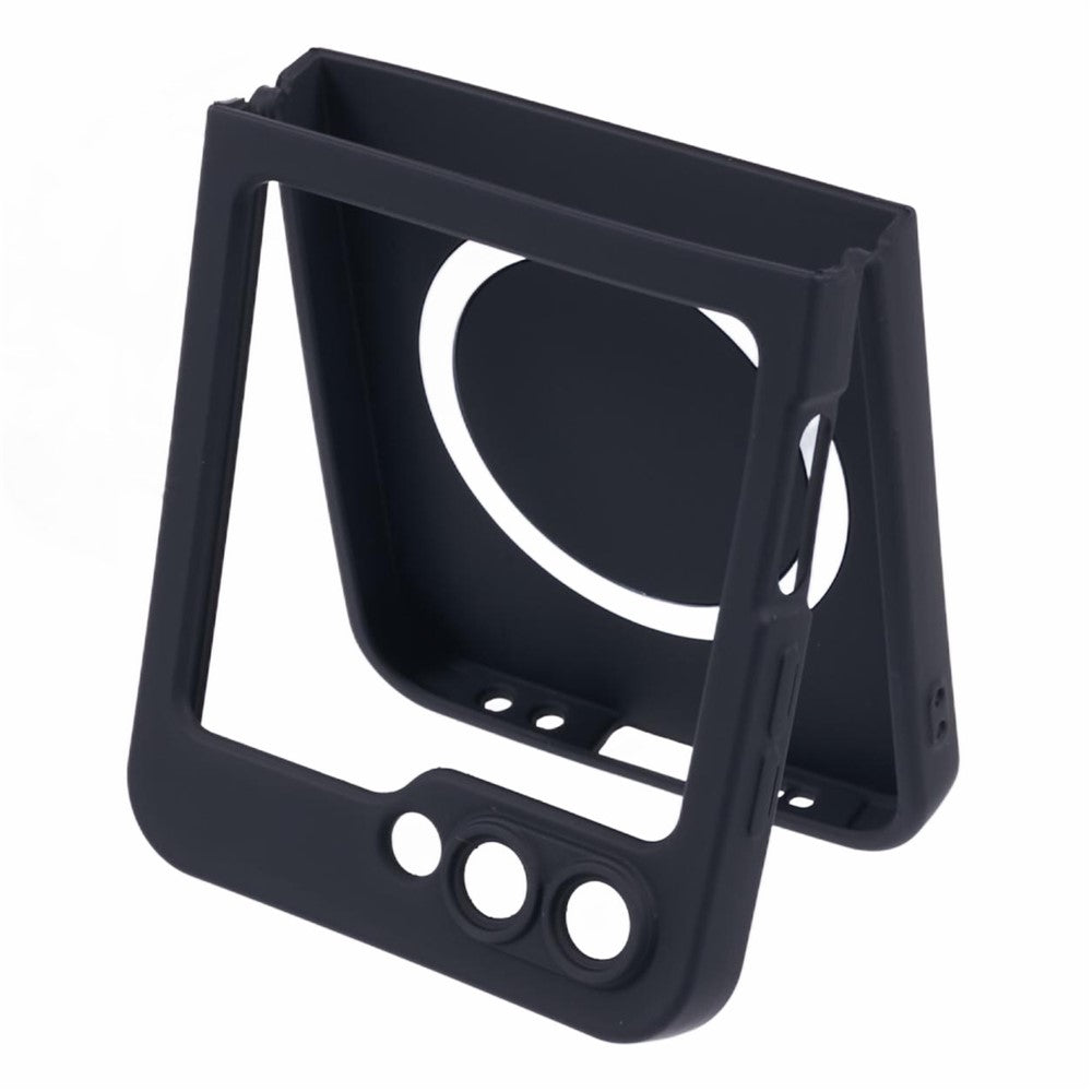 For Samsung Galaxy Z Flip7 FE 5G / Z Flip6 5G Case Compatible with MagSafe Shockproof TPU Phone Cover - Black