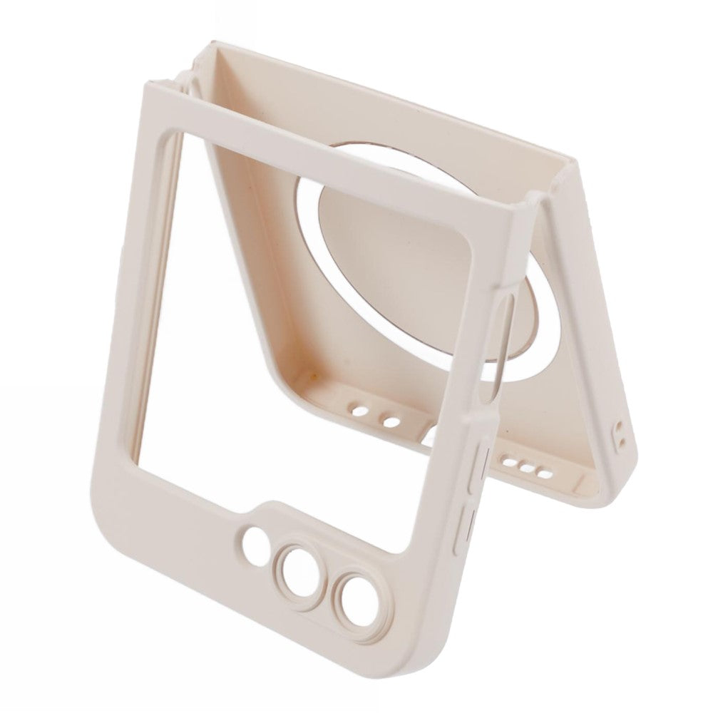 For Samsung Galaxy Z Flip7 FE 5G / Z Flip6 5G Case Compatible with MagSafe Shockproof TPU Phone Cover - White