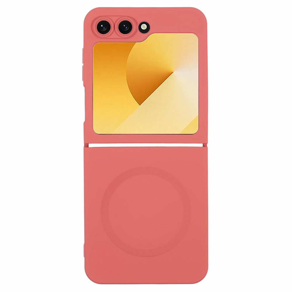 For Samsung Galaxy Z Flip7 FE 5G / Z Flip6 5G Case Compatible with MagSafe Shockproof TPU Phone Cover - Red