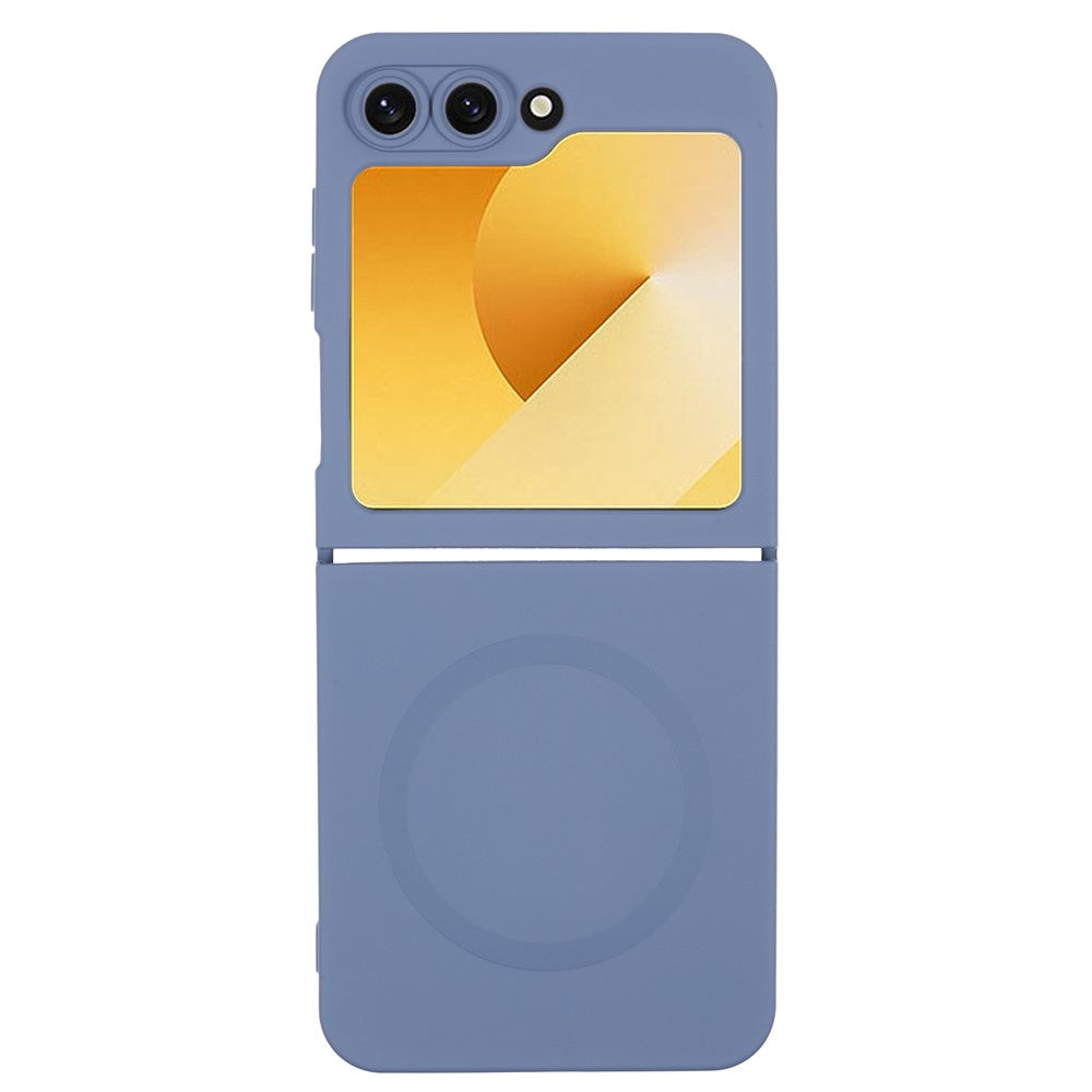For Samsung Galaxy Z Flip7 FE 5G / Z Flip6 5G Case Compatible with MagSafe Shockproof TPU Phone Cover - Lavender Grey