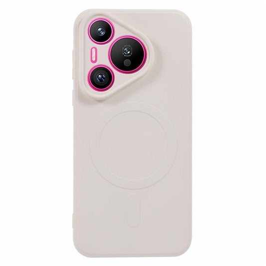 For Huawei Pura 70 Case Shockproof TPU Phone Cover Compatible with MagSafe - White