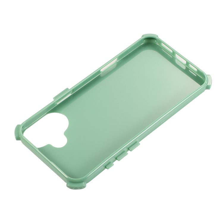 For iPhone 16 Case 3-in-1 Drop-proof PC+TPU Phone Cover - Rose