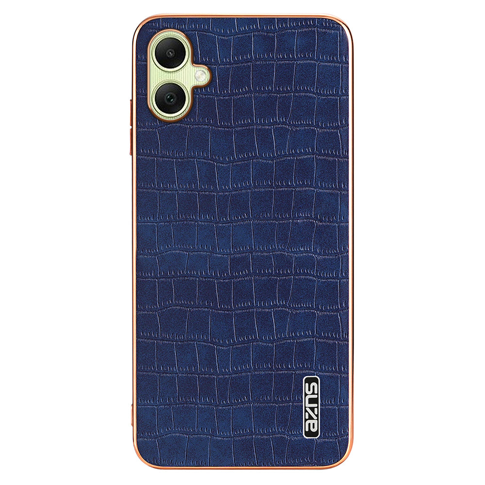 AZNS For Samsung Galaxy A06 Case Electroplating Crocodile Texture PU+TPU Phone Cover - Blue