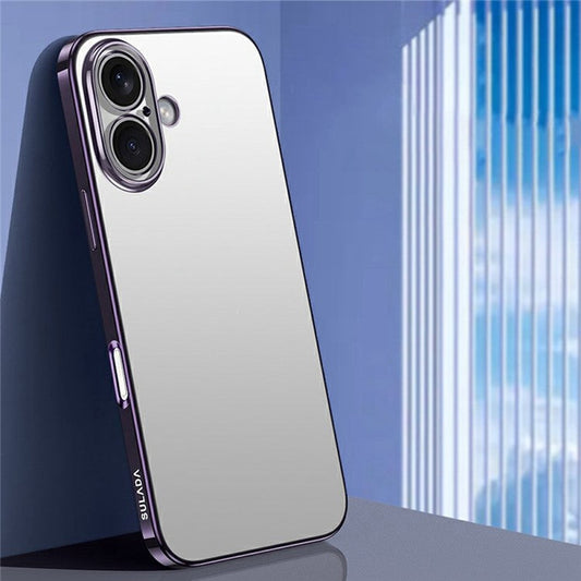 SULADA For iPhone 16 Plus Case Electroplated AG Matte Anti-Fingerprint TPU Phone Cover - Purple