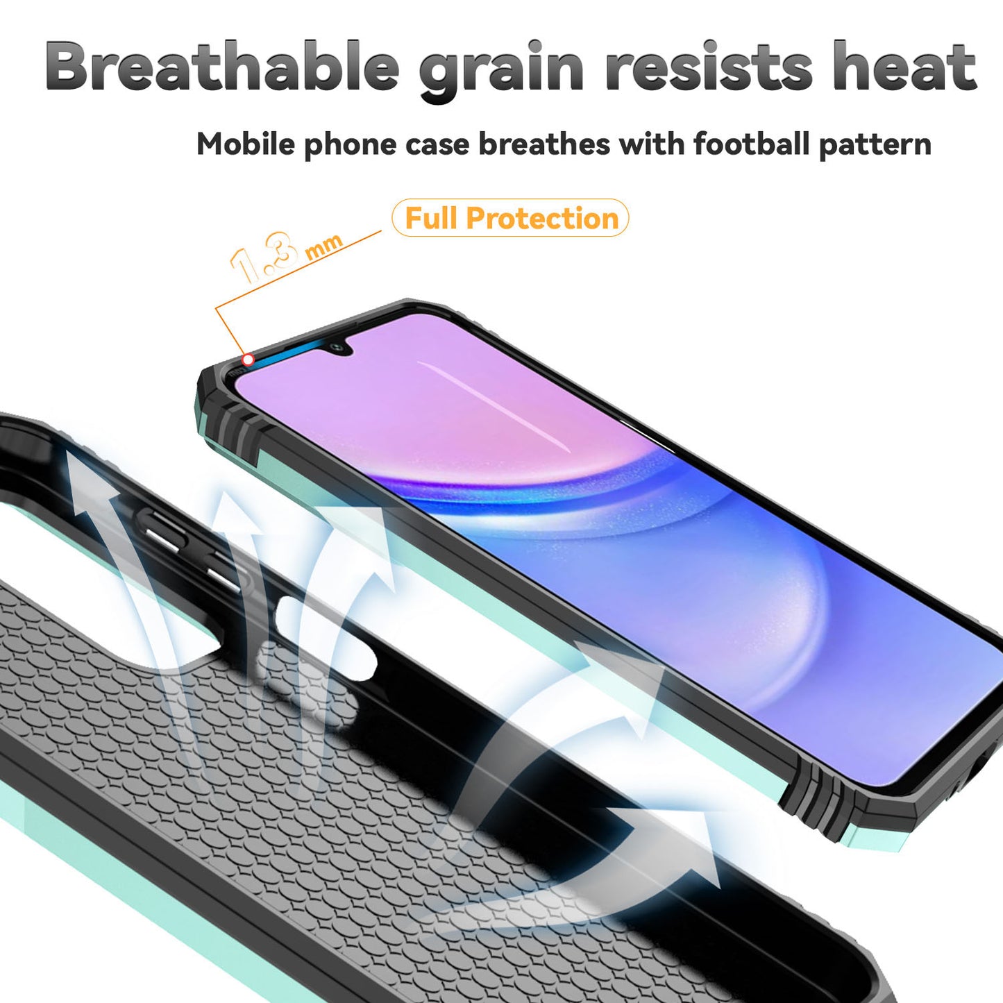 For Samsung Galaxy A16 5G / A16 4G Case PC + TPU Phone Cover Lens Ultimate Protection Kickstand - Blackish Green