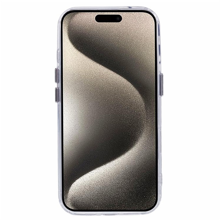 For iPhone 16 Clear Phone Case PC+TPU Hybrid Back Cover - Transparent