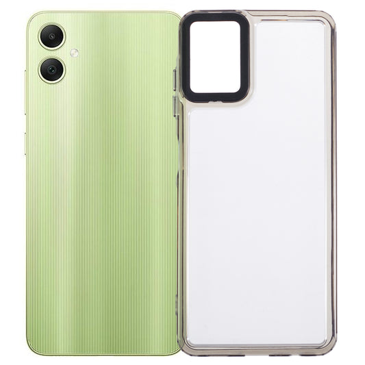 For Samsung Galaxy A06 Clear Phone Case PC+TPU Hybrid Back Cover - Transparent Black