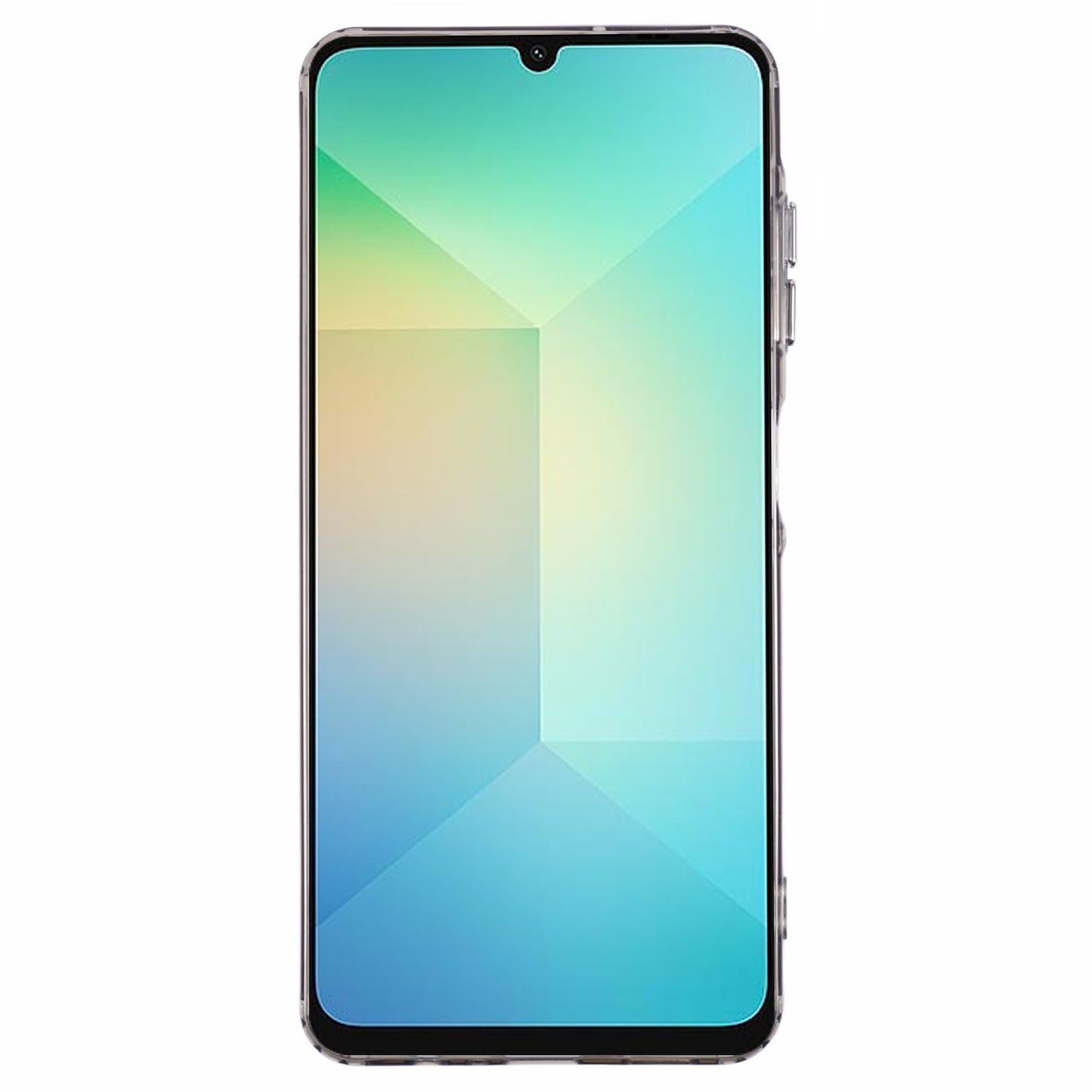 For Samsung Galaxy A06 Clear Phone Case PC+TPU Hybrid Back Cover - Transparent Black