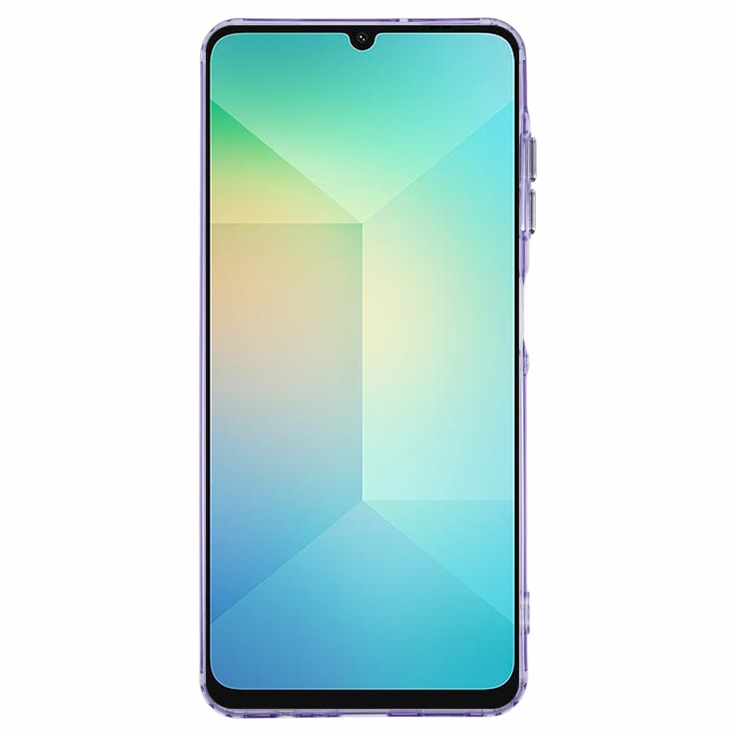 For Samsung Galaxy A06 Clear Phone Case PC+TPU Hybrid Back Cover - Transparent Purple