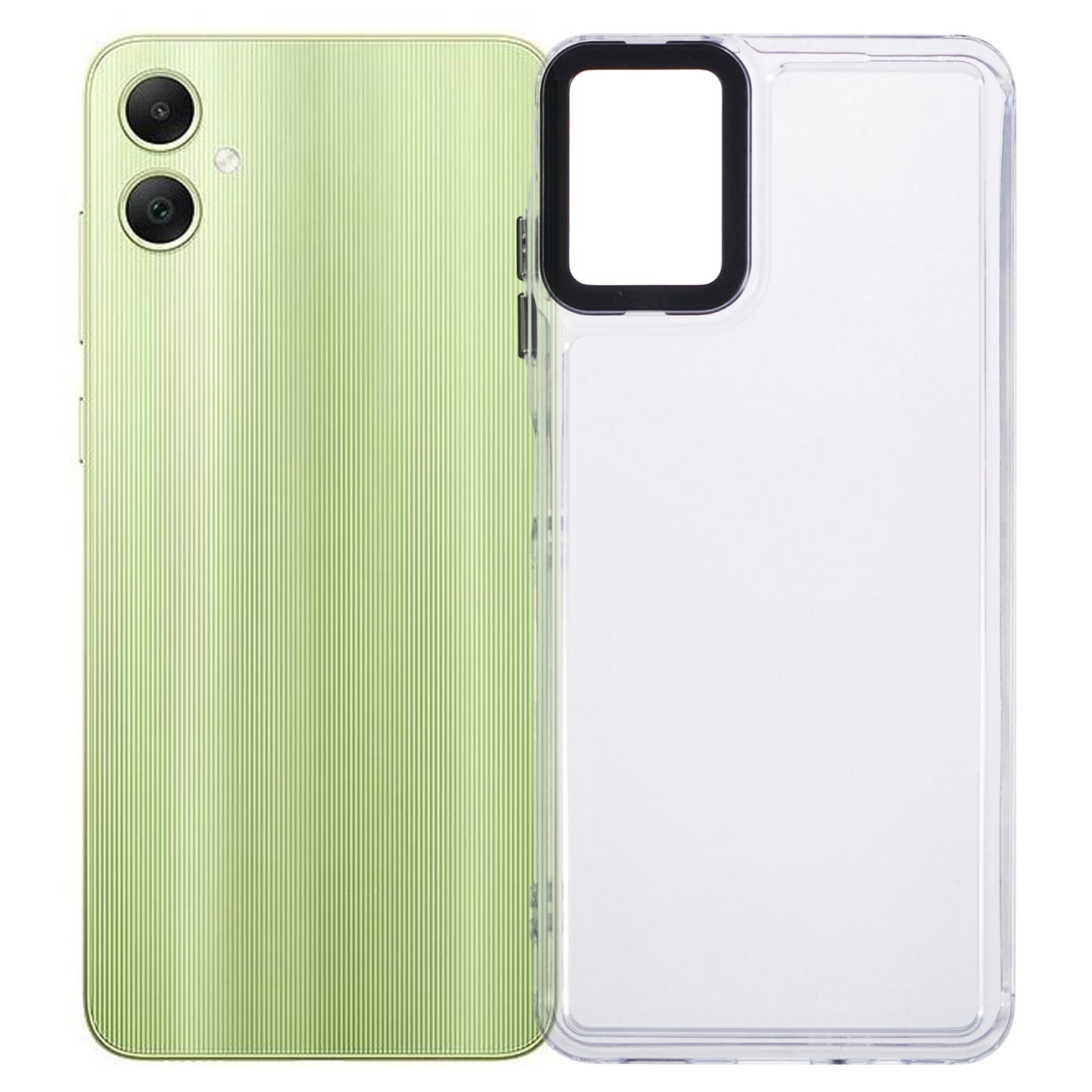 For Samsung Galaxy A06 Clear Phone Case PC+TPU Hybrid Back Cover - Transparent