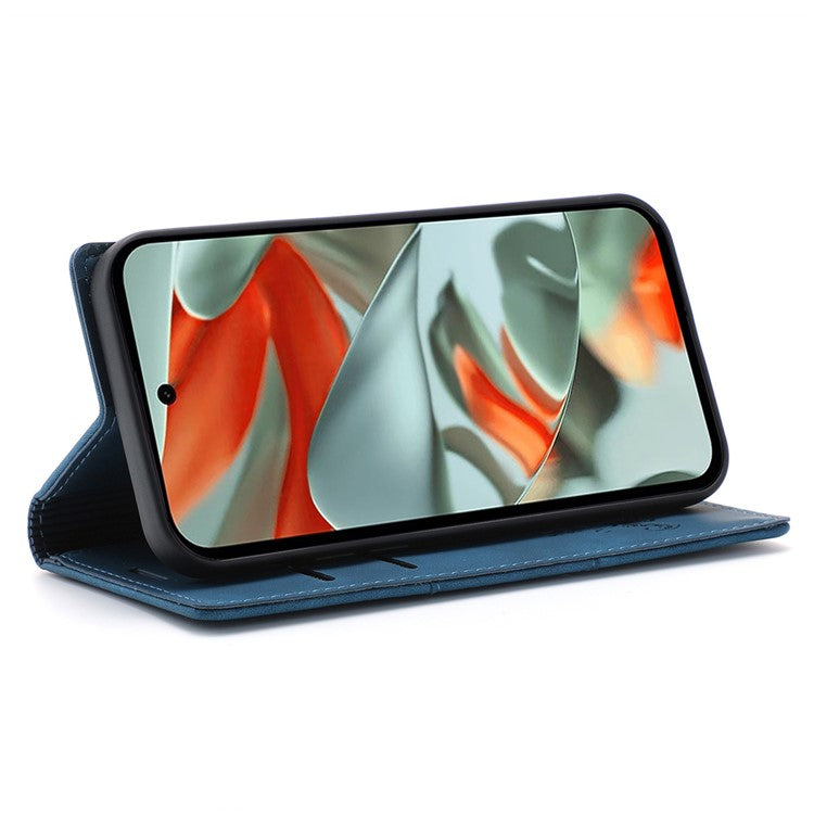 For Google Pixel 9 Pro  /  Pixel 9 Wallet Case Magnetic Closing Leather Phone Cover - Blue