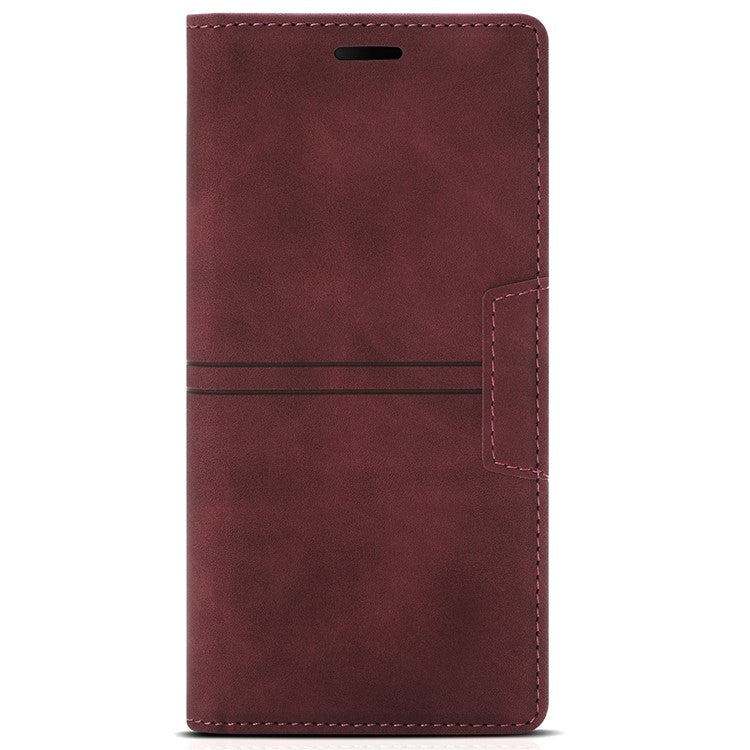 For Google Pixel 9 Pro  /  Pixel 9 Wallet Case Magnetic Closing Leather Phone Cover - Wine Red