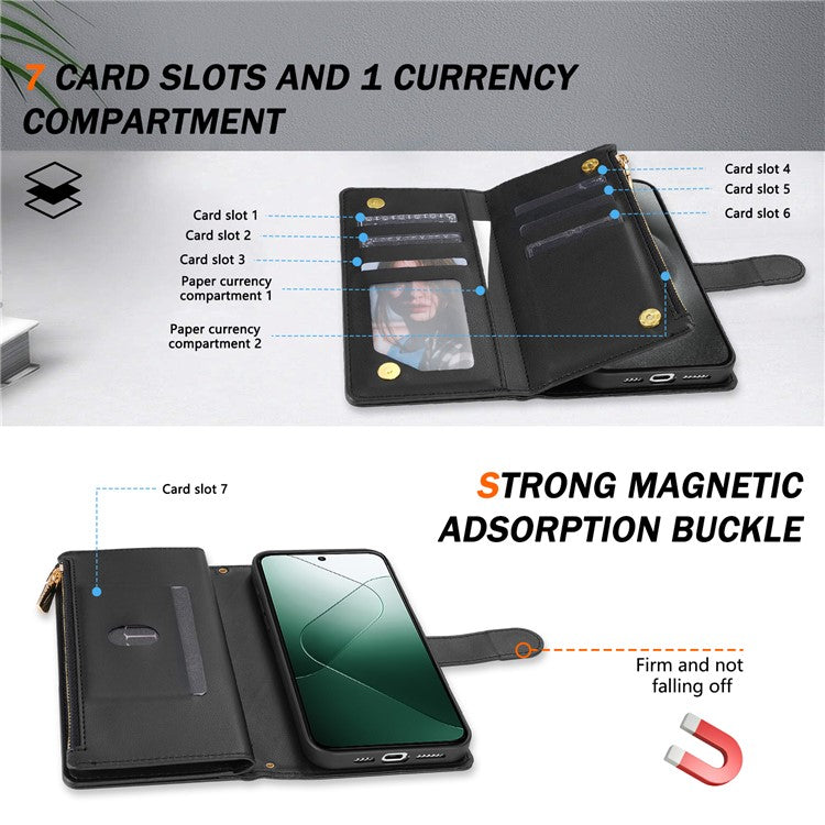 For Google Pixel 9 Pro  /  Pixel 9 Case Rhombus Stitching Leather Wallet Phone Cover with Long  /  Short Strap - Black