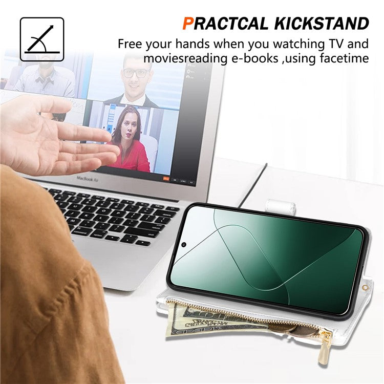 For Google Pixel 9 Pro  /  Pixel 9 Case Rhombus Stitching Leather Wallet Phone Cover with Long  /  Short Strap - White